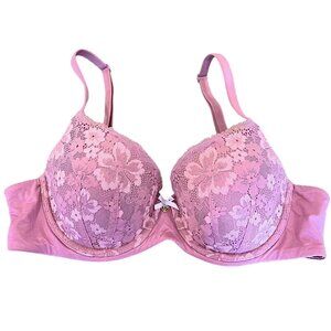 Victoria Secret Body By Victoria 36C Demi Bra Purple Lace Lined